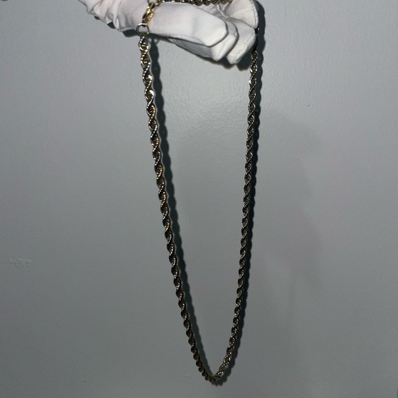 BRAND NEW PURE SILVER GOLD TONE ROPE CHAIN‼️ - Picture 9 of 14